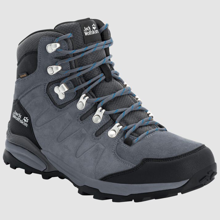 Jack Wolfskin Mens Refugio Texapore Mid Hiking Boots Grey/Black 720831FLD